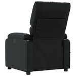 vidaXL Fauteuil de massage inclinable Noir Similicuir