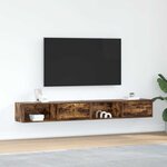 vidaXL Meubles TV 2 Pièces chêne fumé 100x31x25 5 cm bois d'ingénierie