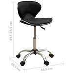 vidaXL Tabouret de salon et spa Noir Similicuir