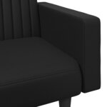 vidaXL Ensemble de canapés 2 Pièces noir similicuir