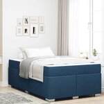 vidaXL Cadre de lit Bleu 120 x 190 cm tissu