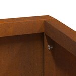 vidaXL Cache-pot de jardin Marron 80 x 80 x 50 cm