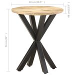 vidaXL Table d'appoint 48x48x56 cm Bois de manguier massif