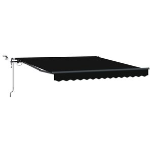 vidaXL Tissu de auvent Noir 350 x 250 cm Polyester