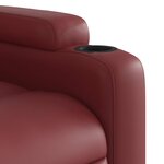 vidaXL Fauteuil inclinable Rouge bordeaux Similicuir