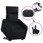 vidaXL Fauteuil inclinable Noir Similicuir