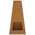 vidaXL Braise Marron 50 x 35 x 100 cm Acier résistant aux intempéries