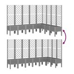 vidaXL Jardinière avec treillis gris clair 200x160x142 cm PP