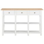 vidaXL Table console Blanc 120x30x76 cm MDF