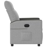 vidaXL Fauteuil inclinable électrique gris nuage tissu