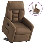 vidaXL Fauteuil inclinable Marron Tissu