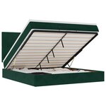 VidaXL Cadre de lit ottoman avec matelas vert foncé 180x200cm velours