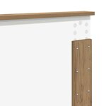 vidaXL Tête de lit Chêne artisanal 180 cm Bois d'ingénierie