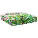 vidaXL Coussin de palette pour siège Jungle tropical 80x80x12 cm en tissu Oxford