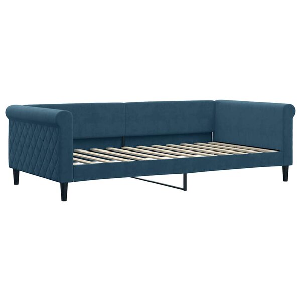 vidaXL Lit de repos sans matelas bleu 100x200 cm velours