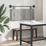 vidaXL Tête de lit suspendue Gris clair Velours