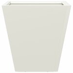 vidaXL Jardinières 2 Pièces blanc 30x30x30 cm acier