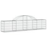 vidaXL Paniers à gabions arqués 2 Pièces 200x30x40/60 cm Fer galvanisé
