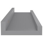 vidaXL Étagères murales 4 Pièces Gris 40x9x3 cm