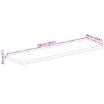 vidaXL Dessus de table 100x60x2 5cm rectangulaire bois massif manguier