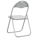 vidaXL Chaise pliante 8 Pièces Blanc et Gris 48 x 43 5 x 81 cm