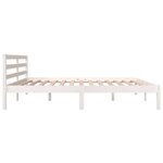 vidaXL Cadre de lit Bois de pin massif 180x200 cm Blanc Super King