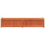 vidaXL Jardinière cire marron 150x31x31 cm bois de pin massif