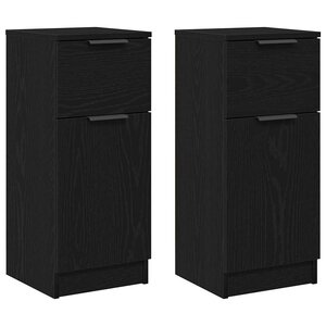 vidaXL Buffet 2 Pièces Chêne noir 30 x 30 x 70 cm Bois d'ingénierie