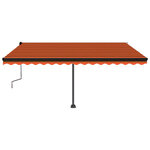 vidaXL Auvent manuel rétractable sur pied 450x300 cm Orange et marron