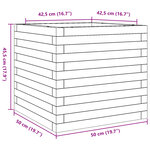 vidaXL Jardinière blanc 50x50x45 5 cm bois de pin massif