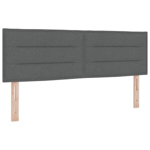 vidaXL Tête de lit avec tête de lit Gris foncé 144 cm Cuir synthétique
