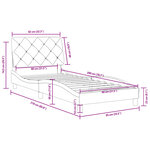 vidaXL Cadre de lit avec tête de lit Rose 80x200 cm Velours