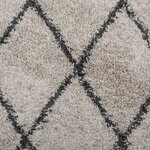 vidaXL Tapis shaggy à poils longs moderne beige anthracite 240x340 cm