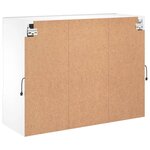 vidaXL Meuble TV mural avec lumières LED blanc 78 5x30x60 5 cm