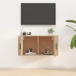 vidaXL Meuble TV mural Chêne Sonoma 80x34 5x40 cm