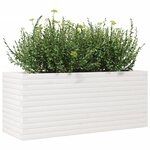 vidaXL Jardinière blanc 110x40x45 5 cm bois de pin massif
