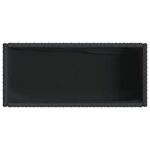 vidaXL Jardinières avec étagère 2 Pièces noir 90x40x75 cm résine tressée