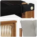 vidaXL Ensemble de canapés d'extérieur 7 pc Naturel et gris clair