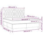 vidaXL Sommier à lattes de lit matelas et LED Gris foncé 160x200 cm