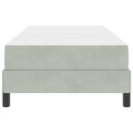 vidaXL Lit boxspring avec matelas Gris clair 100 x 200 cm Velours