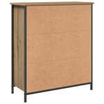 vidaXL Buffet chêne artisanal 70x30x80 cm bois d'ingénierie
