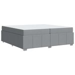 vidaXL Cadre de lit avec matelas Gris clair 200 x 200 cm tissu