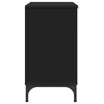 vidaXL Meuble de Lavabo de Salle de Bain Noir 60 5 x 33 5 x 61 cm