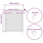 vidaXL Store plissé 100x125 cm Blanc