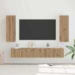 vidaXL Ensemble meuble TV 4 Pièces chêne artisanal 30 5 x 30 x 90 cm