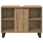 vidaXL Ensemble de mobilier de salle de bain avec porte 3 Pièces Marron