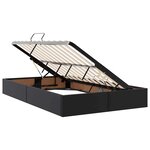 vidaXL Lit avec rangement et matelas avec matelas Noir 120 x 200 cm