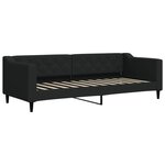 vidaXL Lit de jour avec lit gigogne et matelas noir 80x200 cm tissu