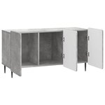 vidaXL Meuble TV Gris béton 99 x 34 5 x 52 cm Bois d'ingénierie