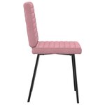 vidaXL Chaises à manger lot de 6 rose velours